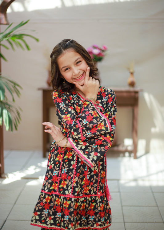 Raven Black Kurti & Gharara KST 173