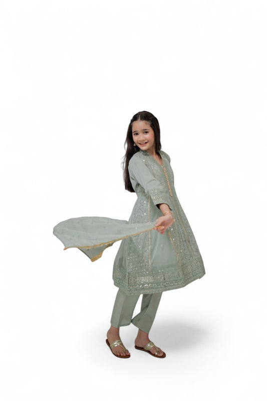 Moss Green frock KST 069