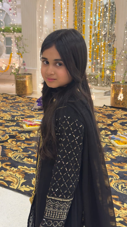 Black Angrakha Gharara -KG 004