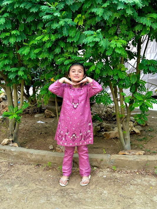 Fuchsia Pink 2 Pcs Suit KST 091