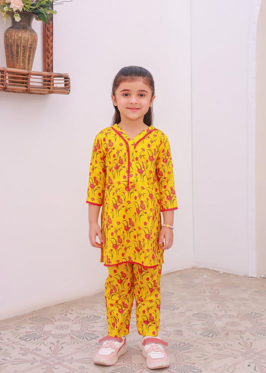 Lemon Yellow 2pcs Suit-KST 029