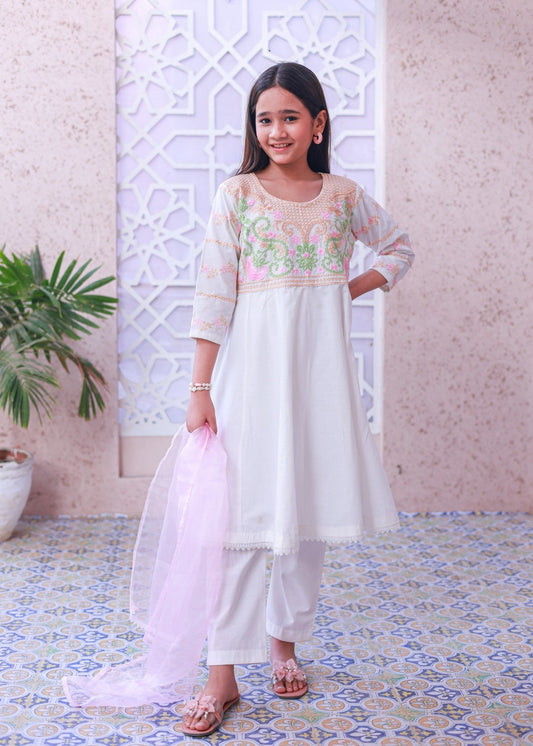 White Short Frok-KST 039